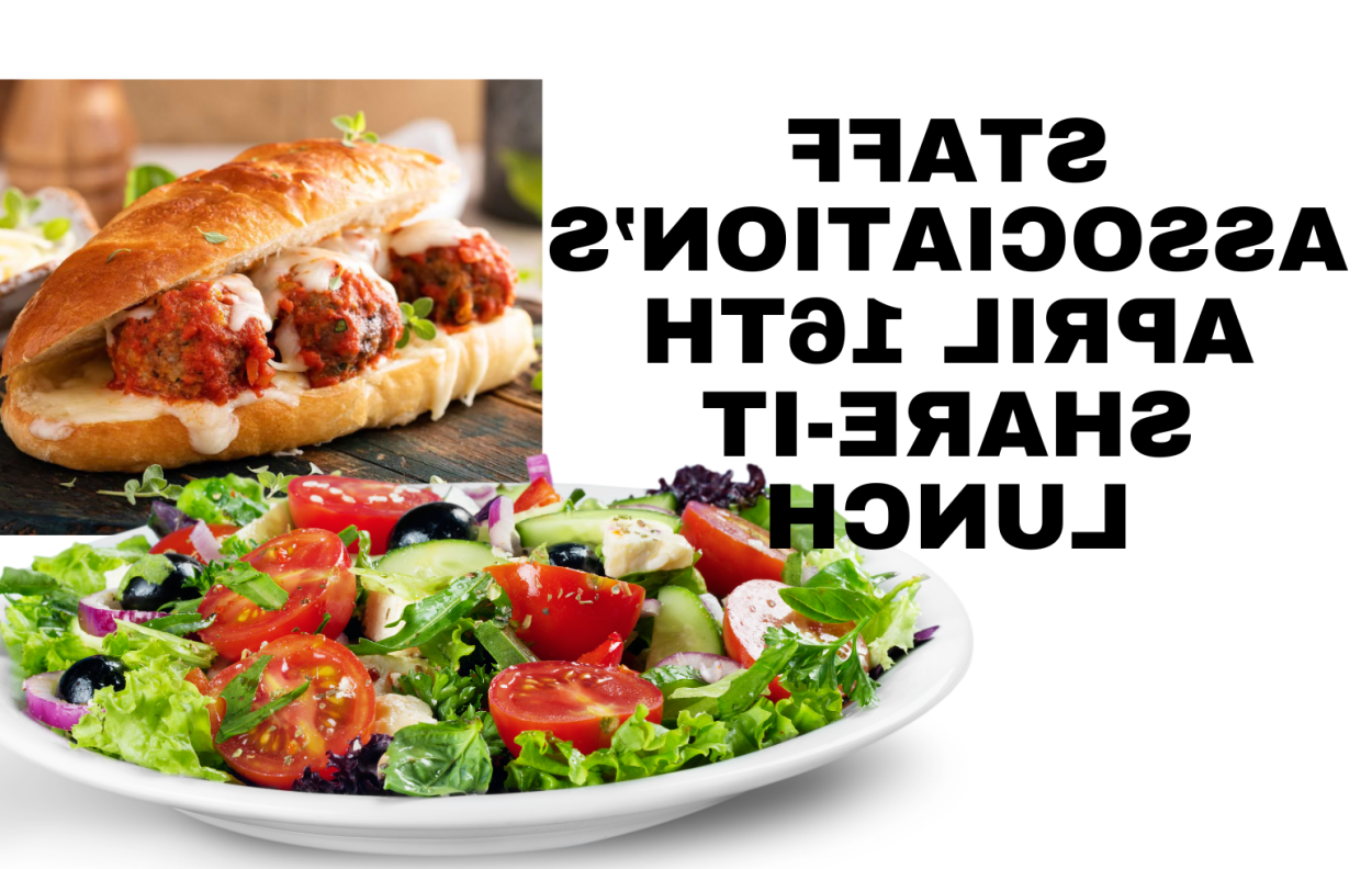 Picture of a salad and meatball sandwich.